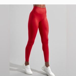 Buffbunny Red Leopard Rebel Leggings Size M